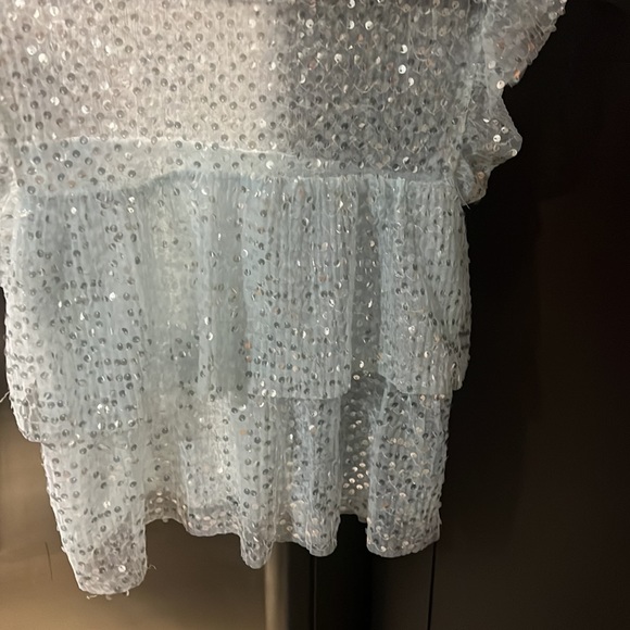 Zara pretty blue sparkly top - Picture 5 of 5